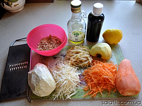 салат витаминный с сельдереем пошагово фото