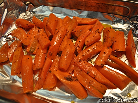салат с печеной морковью и авокадо пошагово фото
